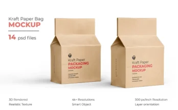 Kraft Paper Packaging Bag Mockup