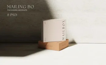 Mailing Box Packaging Mockup