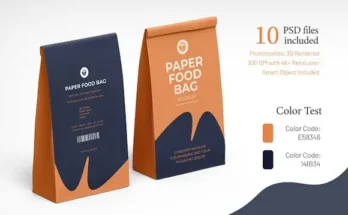 Paper Bag Packaging Mockup