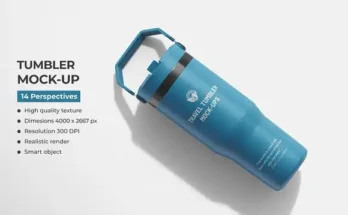 Travel Tumbler PSD Mockup