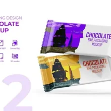 Chocolate Bar Package Mockup