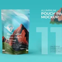 Coffee Pouch Packaging Mockup