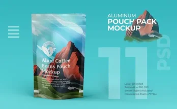 Coffee Pouch Packaging Mockup