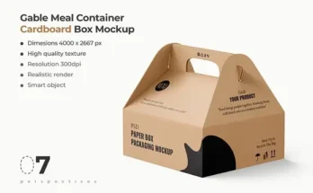 Food Cardboard Box Mockup