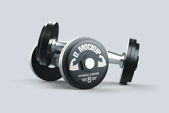 Gym Dumbbell PSD Mockup 2