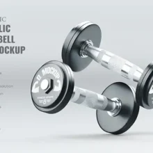 Gym Dumbbell PSD Mockup