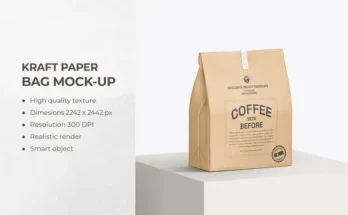 Paper Bag Packaging Mockup