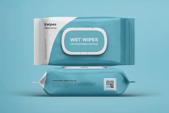 Wet Wipes Packaging Box Mockup 2