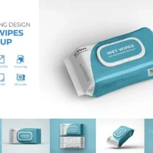 Wet Wipes Packaging Box Mockup