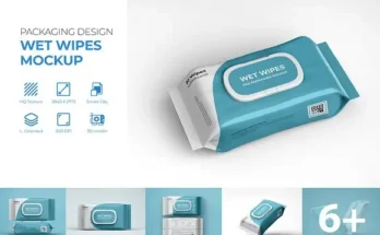 Wet Wipes Packaging Box Mockup