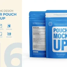 Zipper Pouch Packaging Mockup