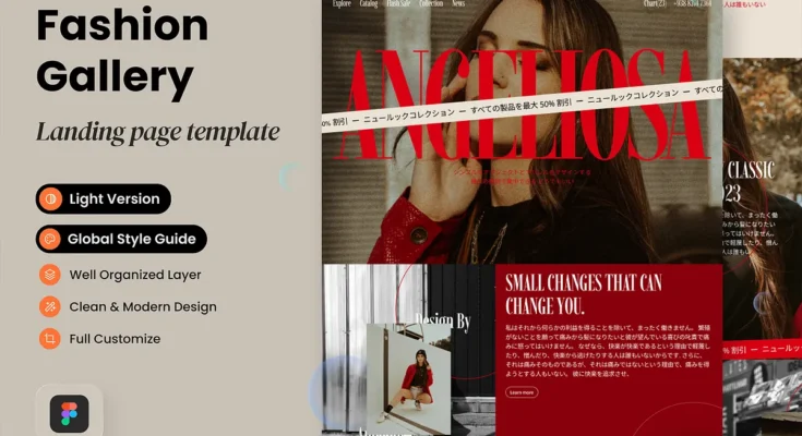 Angeliosa Fashion Gallery Landing Page