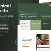 Botanig Botanical Landing Page