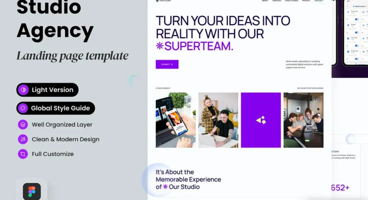 Yanto Studio Agency Landing Page