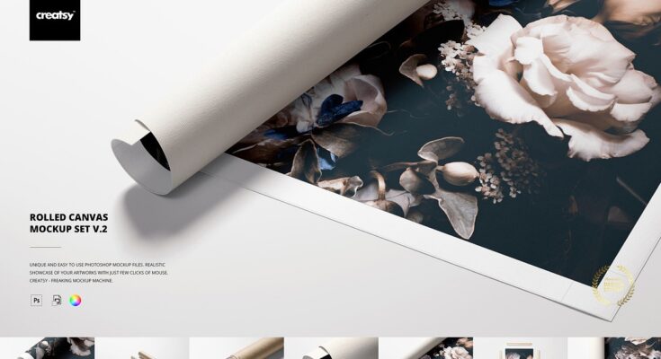 Rolled Canvas Print Mockup