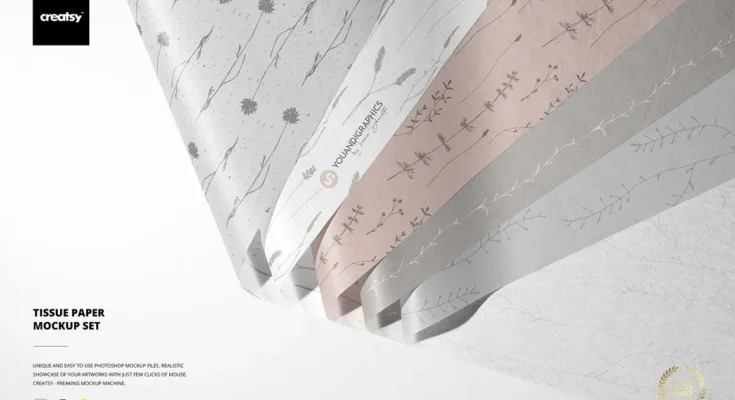 Tissue Paper Mockup Set