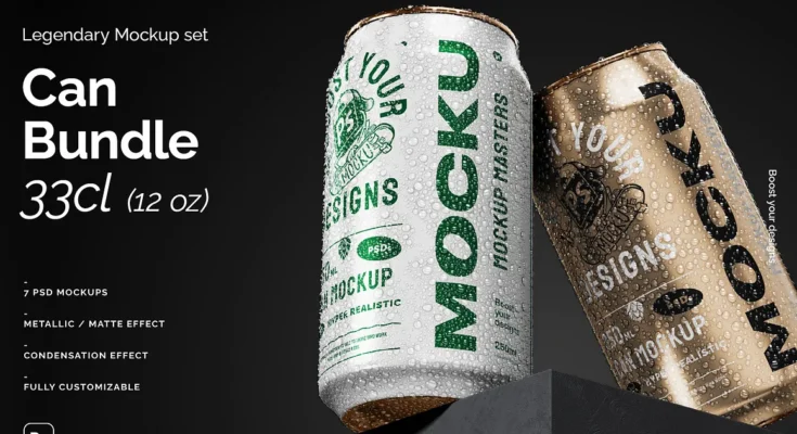 Can Bundle Mockups 33cl 12oz