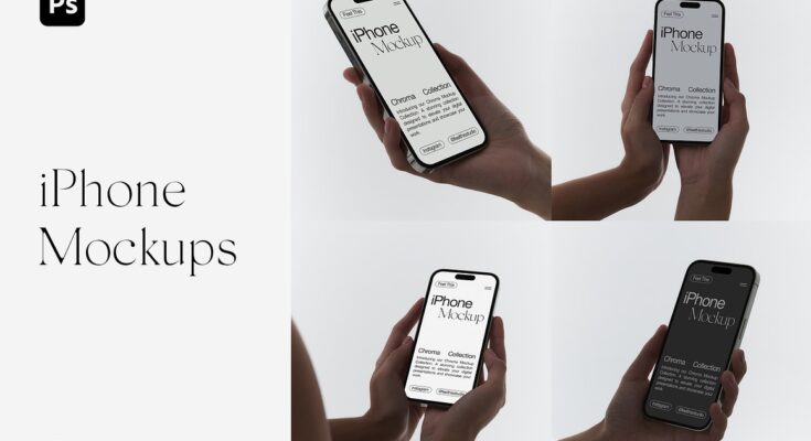 iPhone 14 Pro in Hand Mockups
