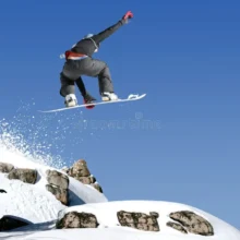 Snowboarders High Jump