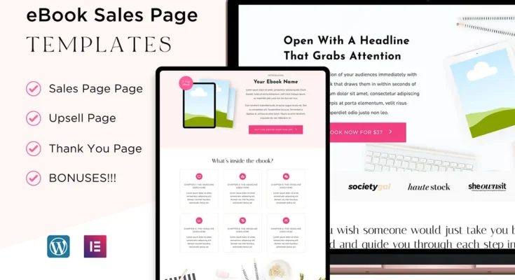 eBook Sales Page Templates