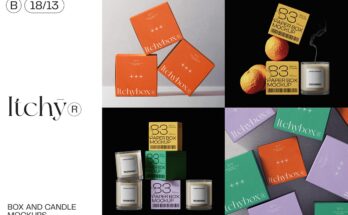 Itchy Box&Candle mockups