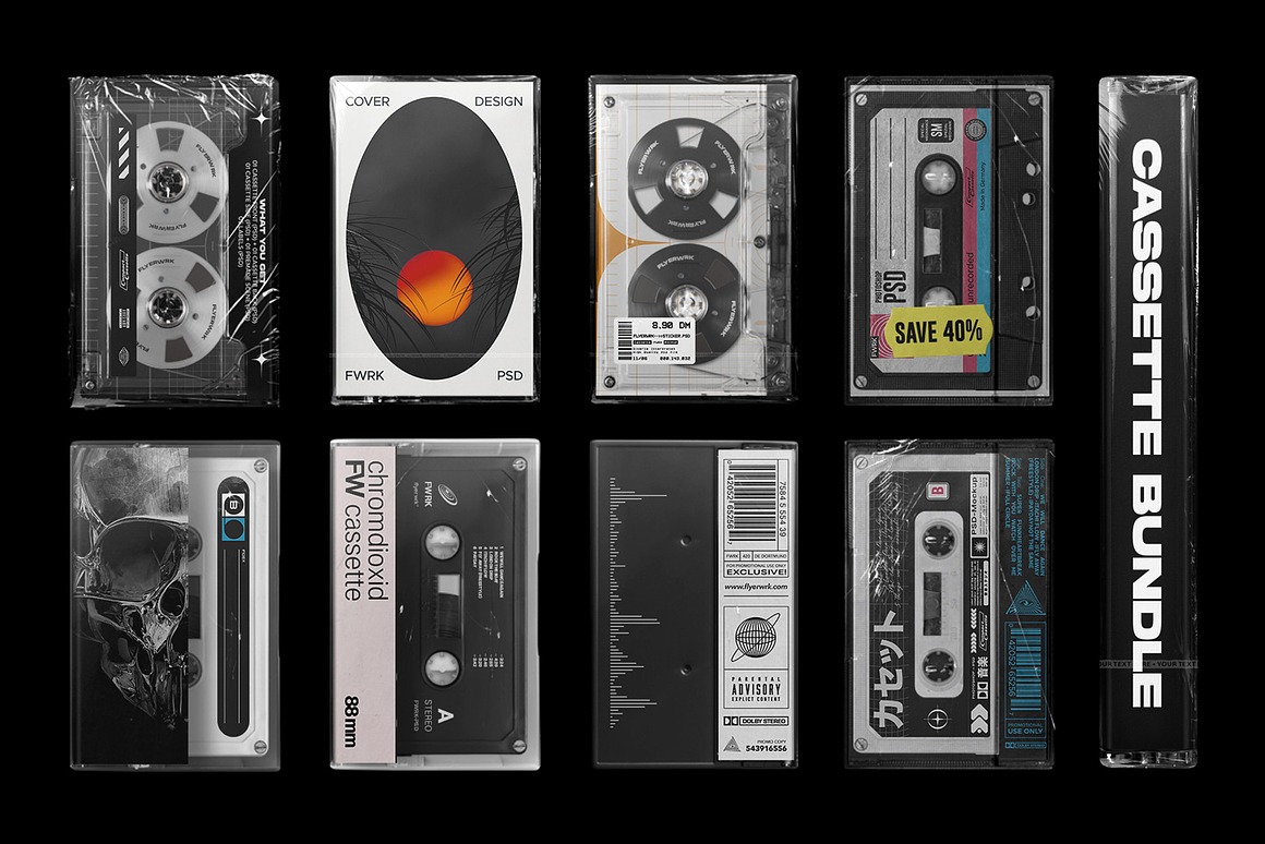 Cassette Mockup Bundle