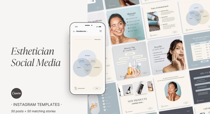 Canva Beauty Instagram Template Pack