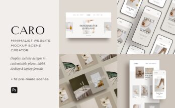 Minimal Website Mockup Scene Creator