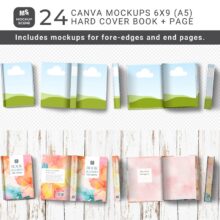 Book Mockup Kit for Canva Hard Cover