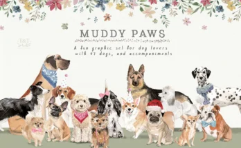 Muddy Paws Dog Clipart