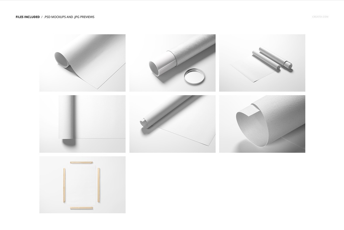 Rolled Canvas Print Mockup