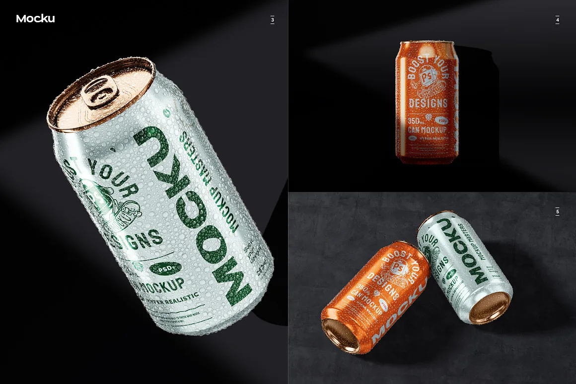 Can Bundle Mockups 33cl 12oz 