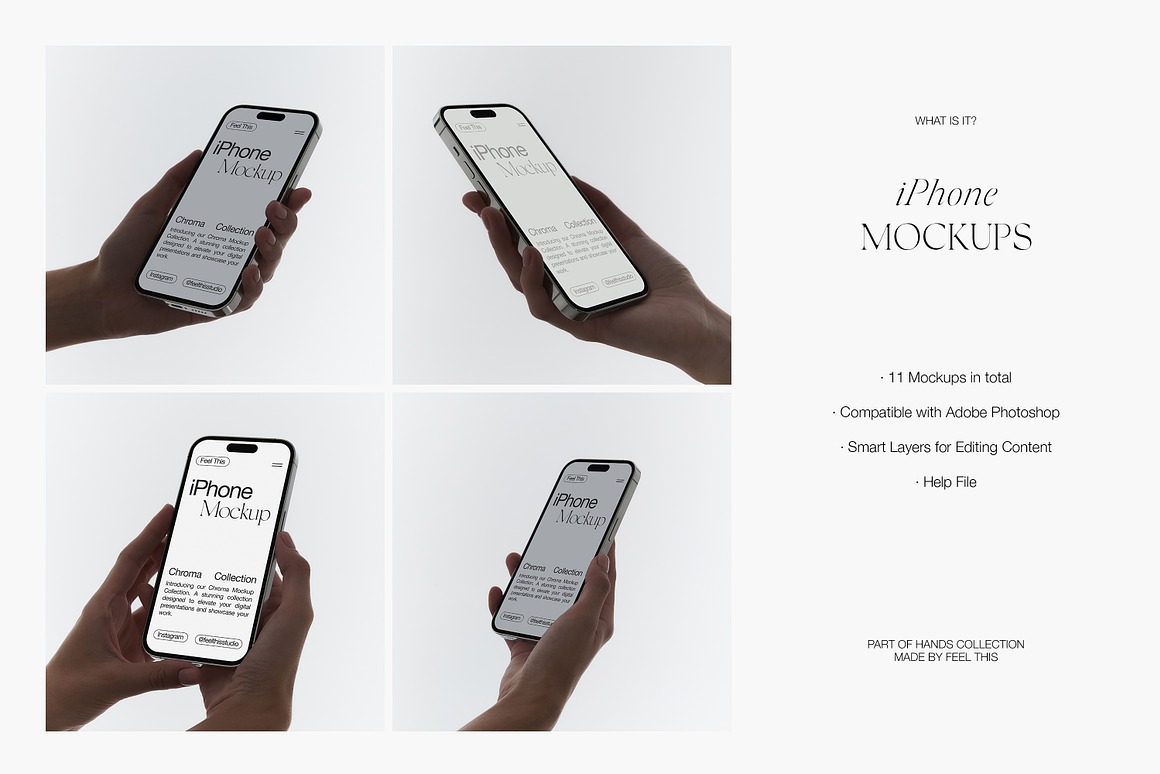 iPhone 14 Pro in Hand Mockups