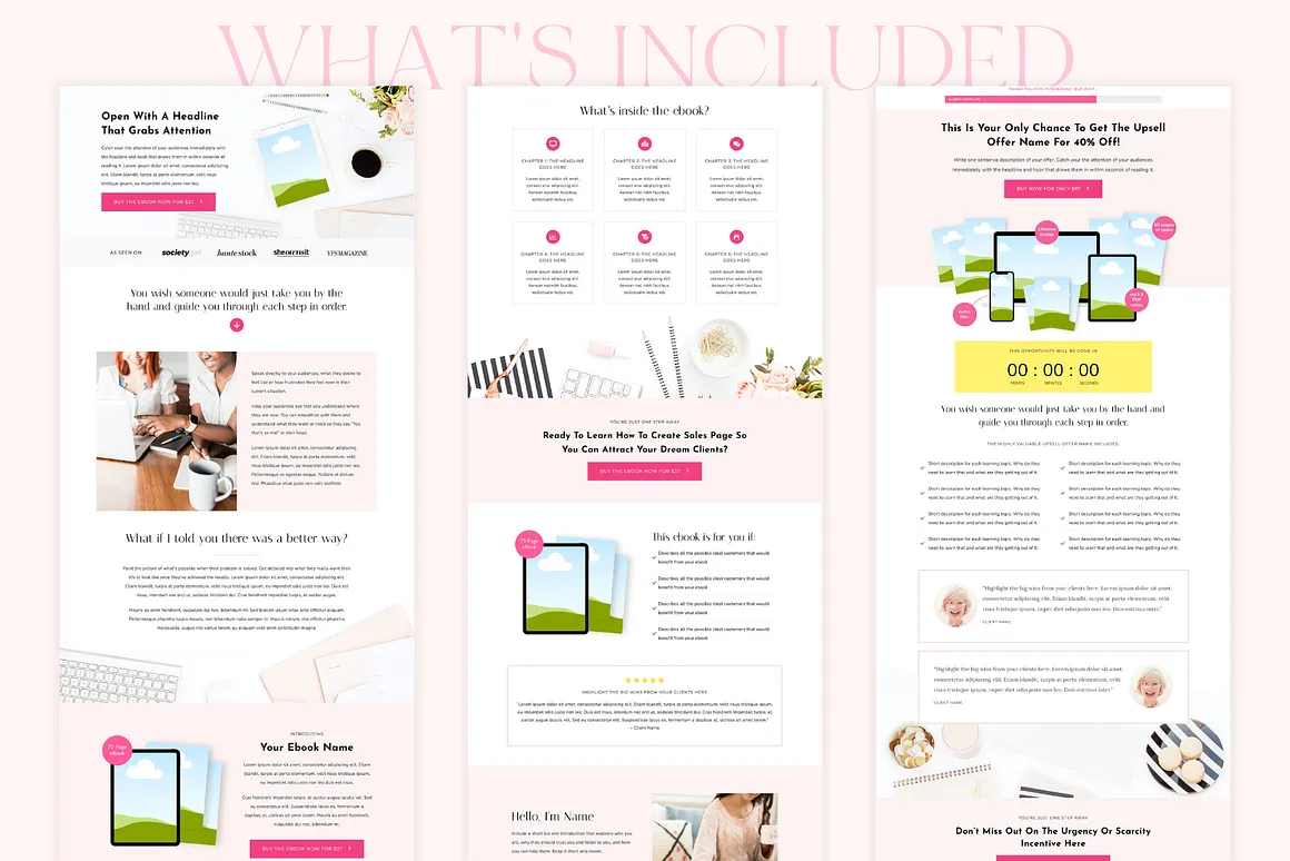 eBook Sales Page Templates