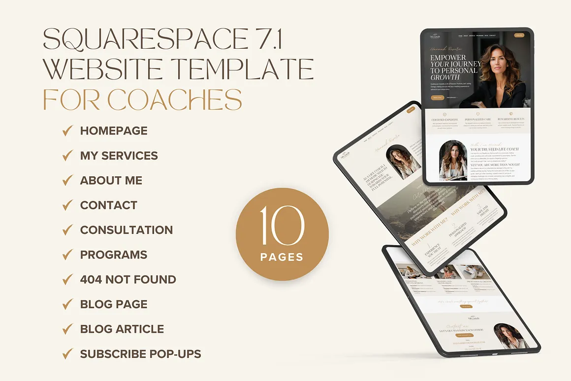 Squarespace Template Coach Website