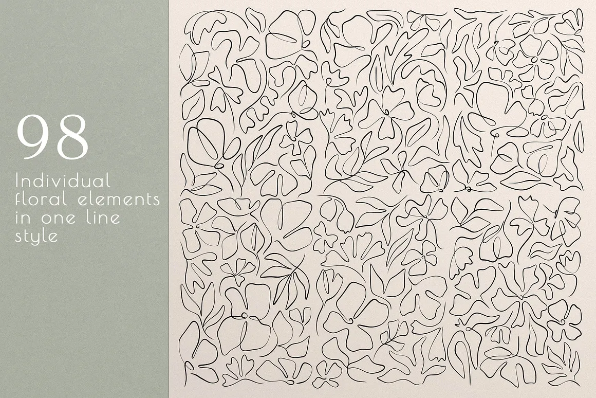 Abstract Floral collection