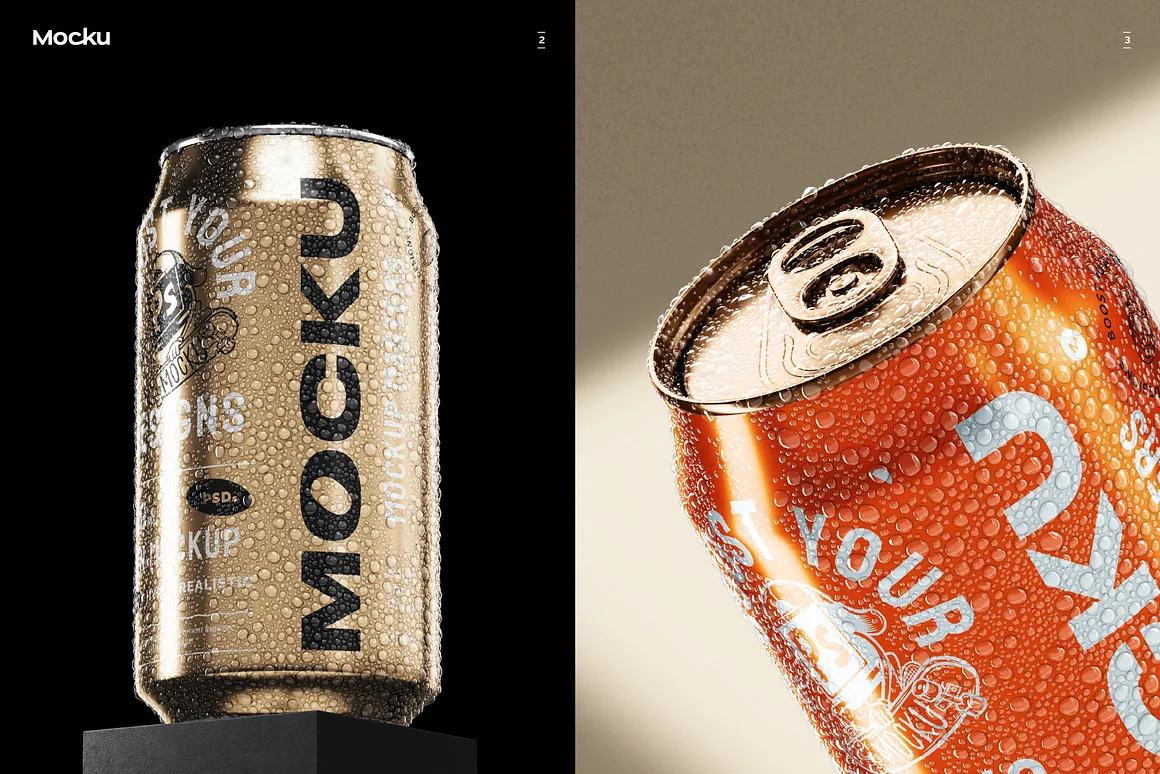 Can Bundle Mockups 33cl 12oz 