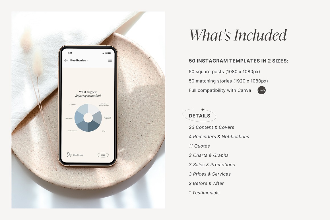 Canva Beauty Instagram Template Pack
