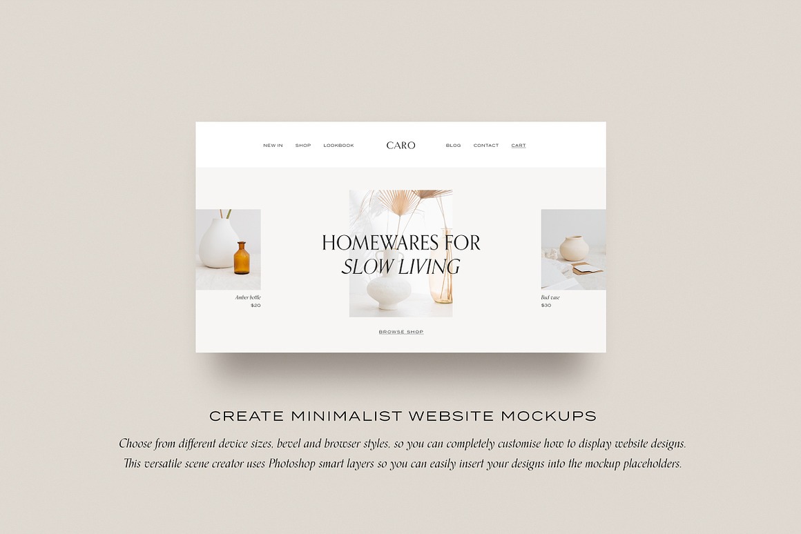 Minimal Website Mockup Scene Creator