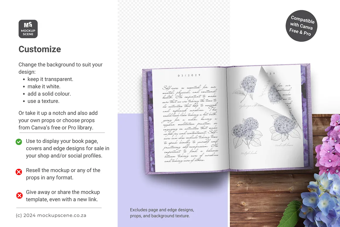Book Mockup Kit for Canva Hard Cover