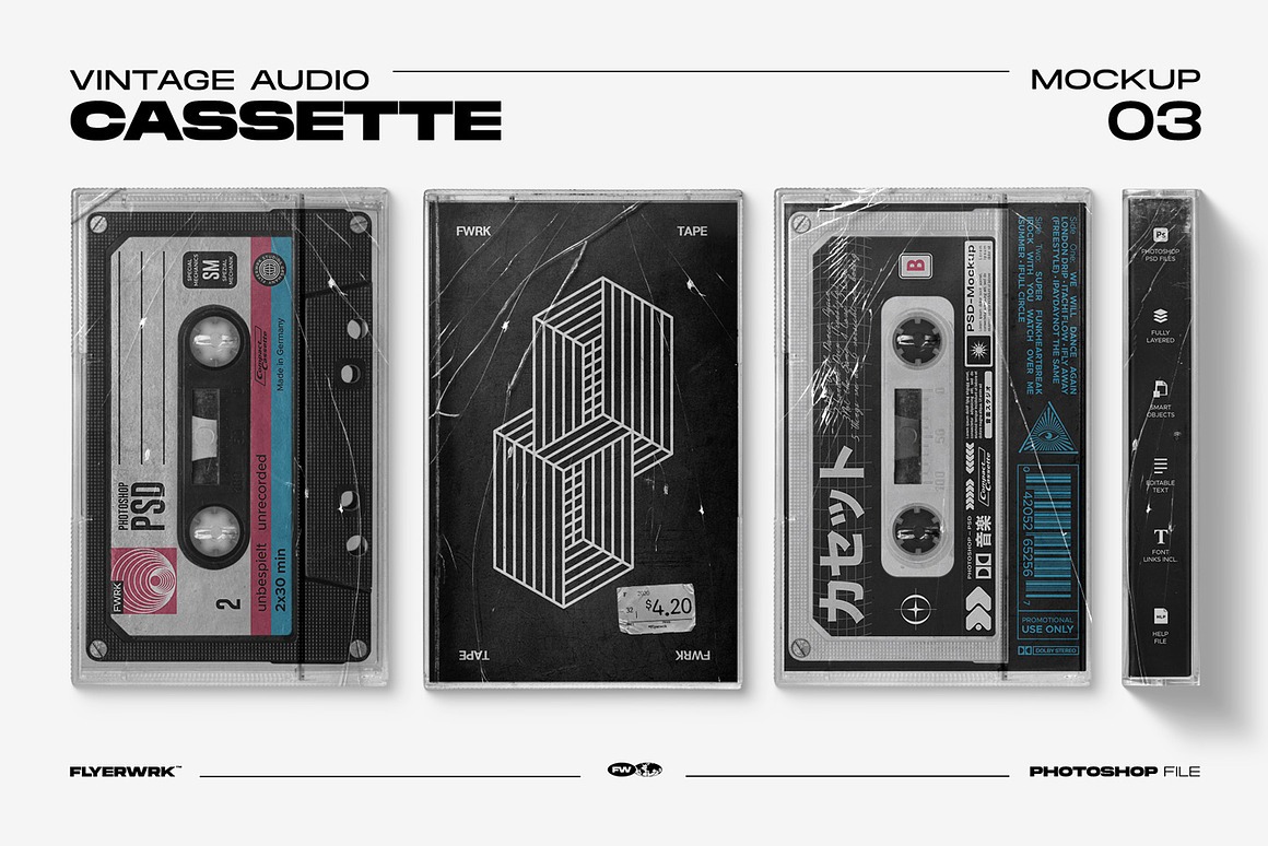 Cassette Mockup Bundle