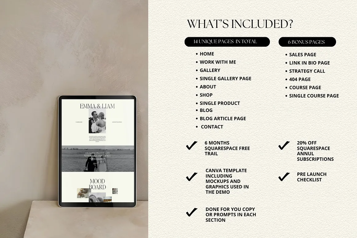 Squarespace 7.1 Website Template