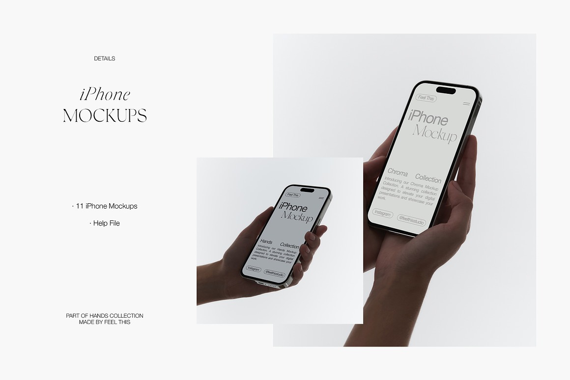 iPhone 14 Pro in Hand Mockups