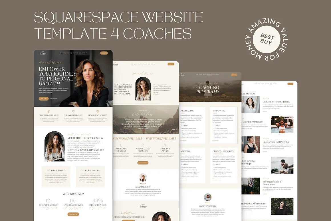 Squarespace Template Coach Website