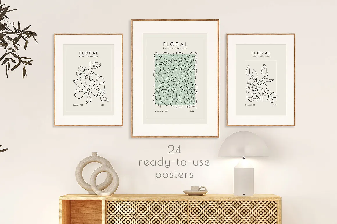 Abstract Floral collection