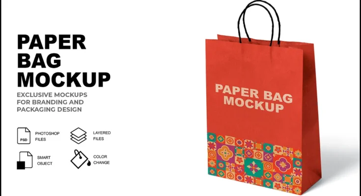 Paper Bag Mockup PSD